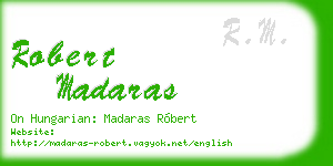 robert madaras business card